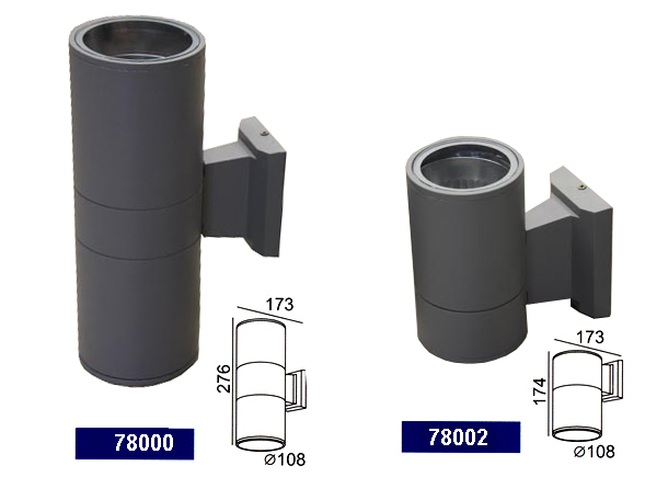 Уличные светильники Tube 78000 и 78002.