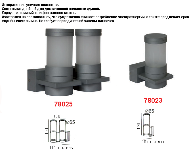 Светодиодная уличная подсветка.