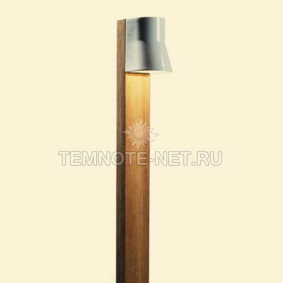 BEACON BOLLARD LAMP 140CM TEAK & PORCELAIN